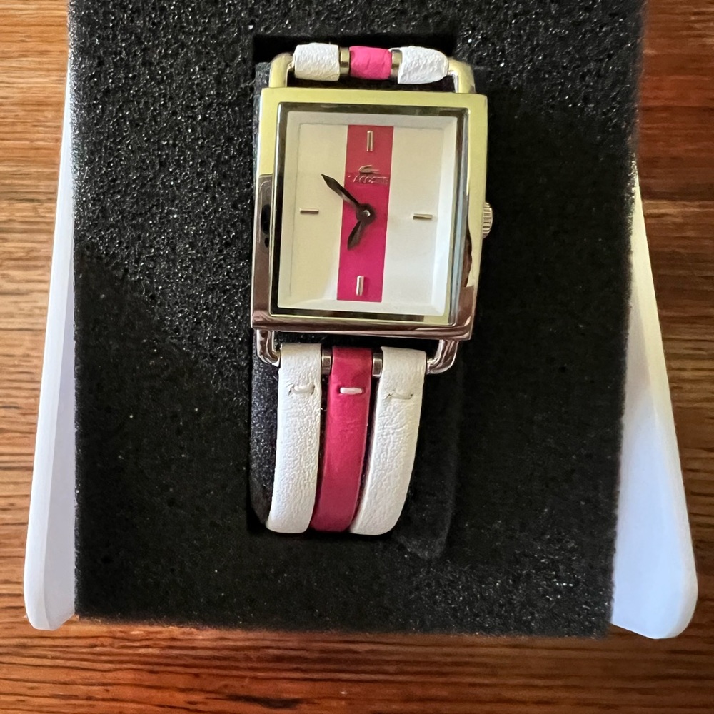 Lacoste New Vintage Pink and White Watch - Picture 4 of 7